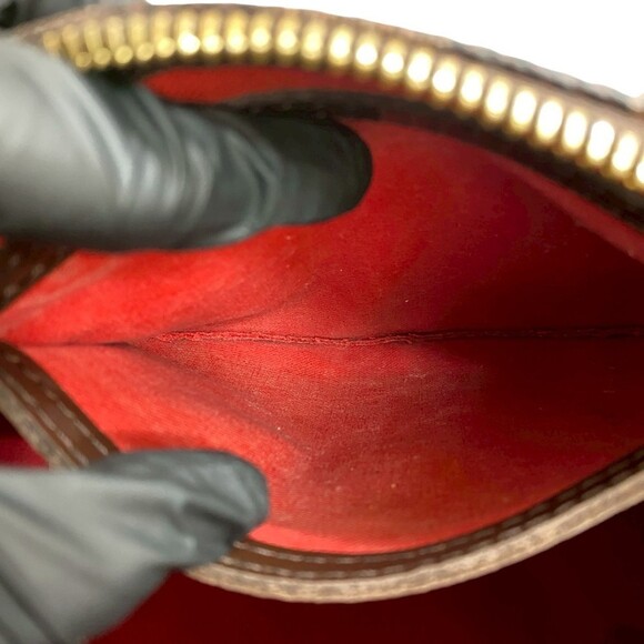 LOUIS VUITTON Brown Damier Leather Speedy 25 Boston Bag - Picture 10 of 10